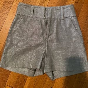 Silver Alice+Olivia shorts